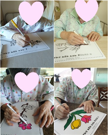 봄꽃색칠하기