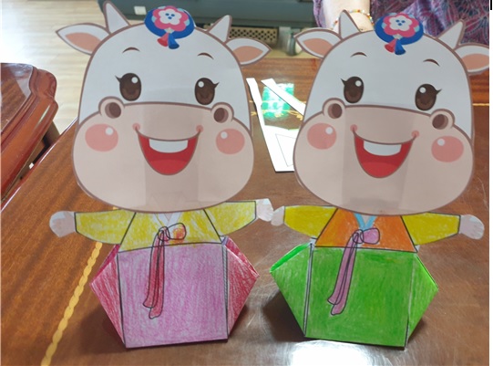 한복입은 소 만들기